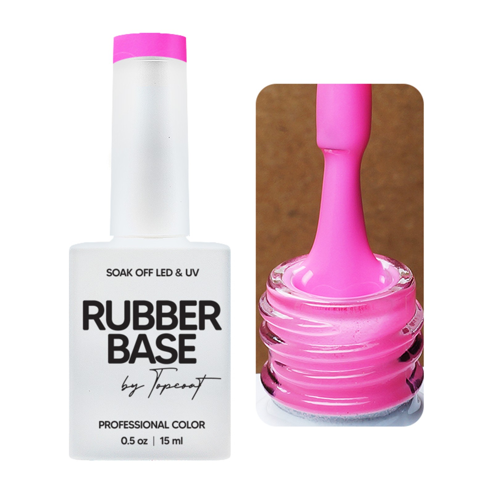 Topcoat -  Gumi alap -  Barbie kollekció -  Málna rózsaszín -  15 ml